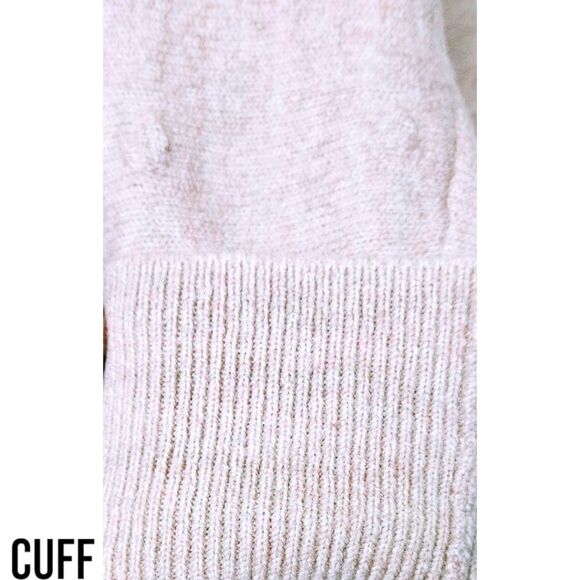 NWT WILLIAM RAST Women's V- Neck Dotted Light Pink Sweater - Picture 4 of 15